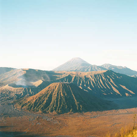 The famous Mount Bromo in East Java, Indonesia during the daytime