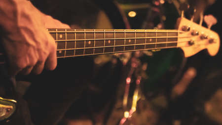 Musician playing the guitar in Canada