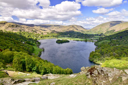Wide Angle shot of Rydal Water in the Lake District, United Kingdom.の写真素材