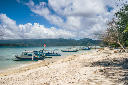 BALI, INDONESIA - Feb 10, 2020: The beauty of Gili Meno, Lombok Island.のeditorial素材