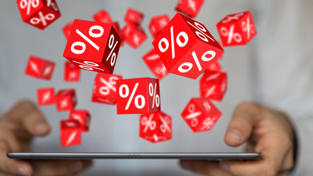 Discount and commission concept 3dの写真素材