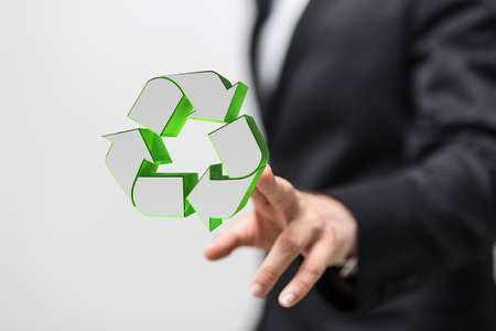 Minimal nature concept.Think Green.Ecology Concept. Environmentally friendly planet.の写真素材