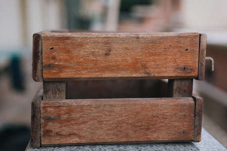 A closeup shot of a wooden boxの写真素材