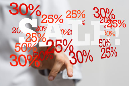 SALE CONCEPT DIGITAL in handの写真素材