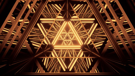 A cosmic background with golden laser lights - perfect for a digital wallpaper