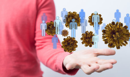 epidemic virus people group 3d epidemicの写真素材