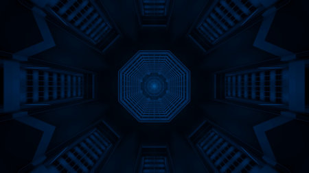 A cosmic background with dark and light blue laser lights - perfect for a digital wallpaper