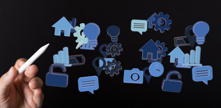 data code binary conceptの写真素材