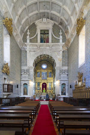 AVEIRO, PORTUGAL - Feb 19, 2020: Interior view of the Igreja da MisericÃ³rdia (The Church of...