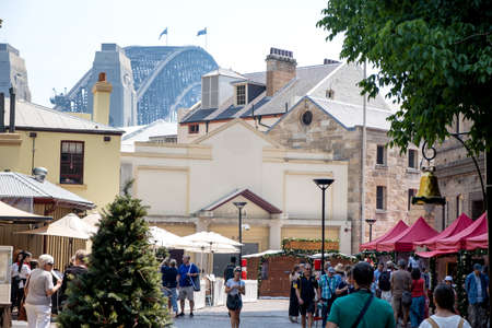 SYDNEY, AUSTRALIA - Dec 07, 2019: One of the popular shopping area near The Rocks.のeditorial素材