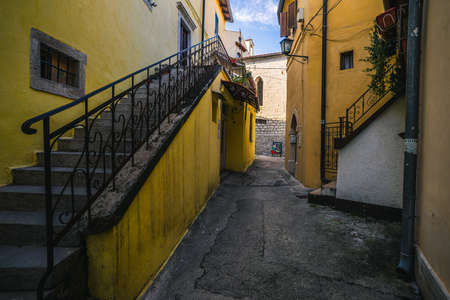 Lovran, Croatia. September 25, 2019. The old town of city Lovran, Coatioa. Beautiful mediterranean architecture in Lovran and Lungomare. Istria.のeditorial素材