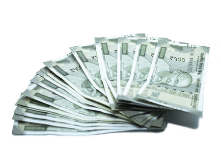 A closeup shot of Indian cash money