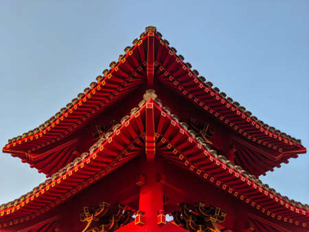 A beautiful shot of ancient Chinese architectureの写真素材