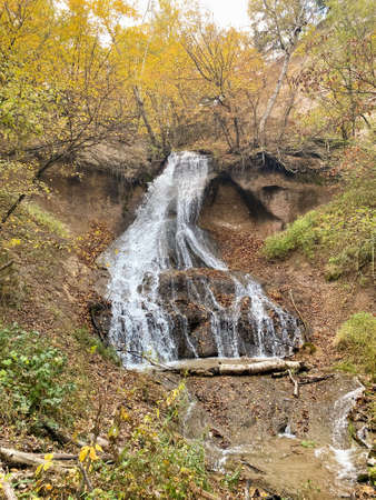 A beautiful scenery of the famous Fort Niobrara National Wildlife Refuge in the USA on a fall dayの写真素材