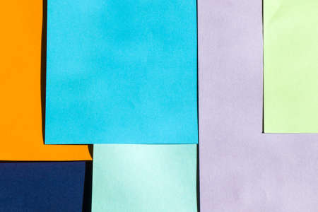 The colorful paper background, paper board and geometric figures, pastel coloredの写真素材