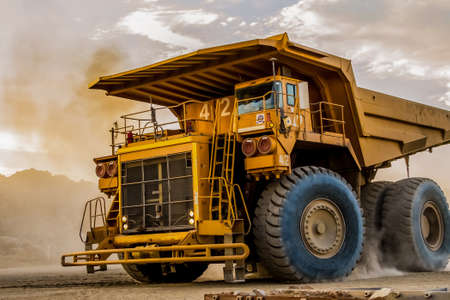 A heavy dump truck used for Platinum Mining in South Africaの写真素材