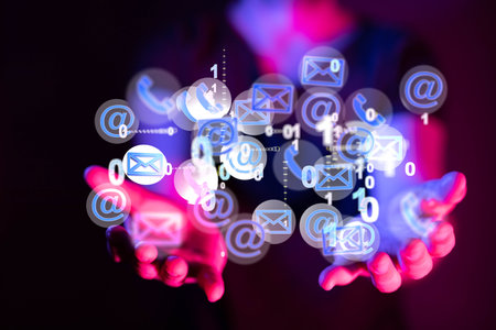 Mail Communication Connection message to mailingの写真素材