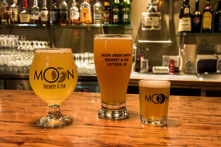 VICTORIA, CANADA - Oct 27, 2017: Moon Brewery & Pub, Victoria, BC Vancouver Island, Canada