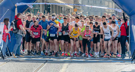SARAJEVO, BOSNIA AND HERZEGOVINA - Jun 06, 2019: Heineken 0.0 5K Spring Run 2019 in Sarajevo, Bosnia and Herzegovinaのeditorial素材