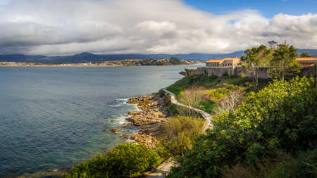 A beautiful view of the calm sea near the Bayona municipality in Spain