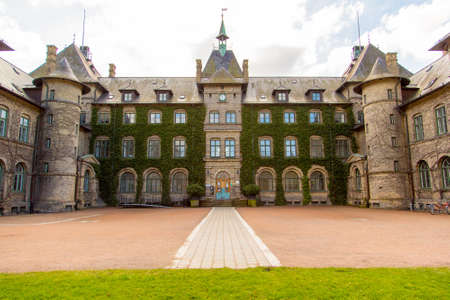 A low angle shot of Alnarp Manor & Parks in Alnarp, Sweden  Alnarp Manor & Parks Alnarp Swedenのeditorial素材
