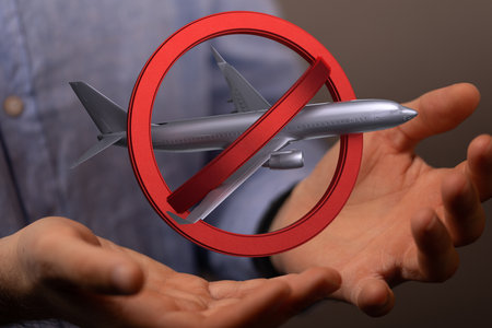 Restrictions ban on import goods. Sanctions, trade embargo. Isolation quarantine.の写真素材