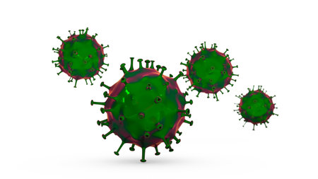Virus Covid 19-NCP. nCoV denoted is single-stranded protection virus.の写真素材