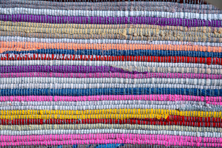 The colorful and beautiful knitted fabrics with patterns