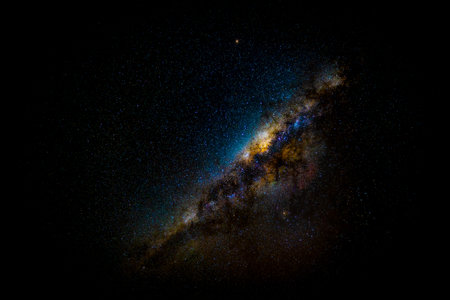 A beautiful shot of shining stars of a milky way