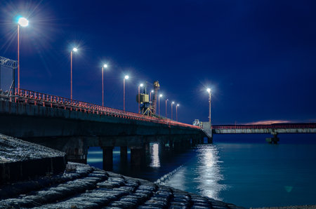 puerto punta loyola Rio Gallegosの写真素材