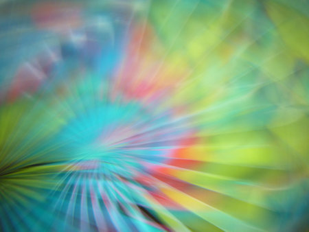 A colorful shot of intersecting refracted abstract light layers