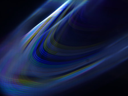 A closeup shot of movements of light, smooth light art, visual space