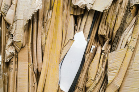 A pile of cardboard waste