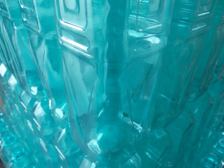 A closeup shot of polyethylene terephthalate, PETの写真素材