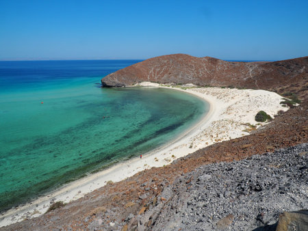 A beautiful shot of the Balandra beach located in Mexico during daylightの写真素材