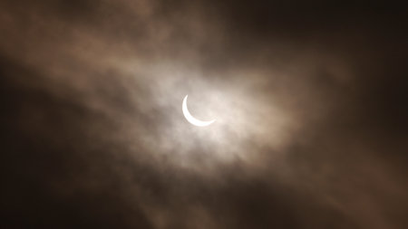 A beautiful shot of the crescent moon