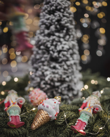 A closeup shot of Christmas decorationの写真素材