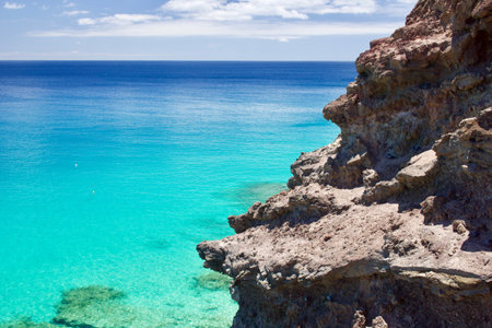 A breathtaking view of turquoise ocean in Fuerteventura