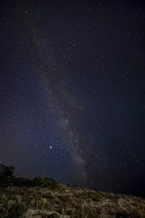 A vertical shot of the Milky Way