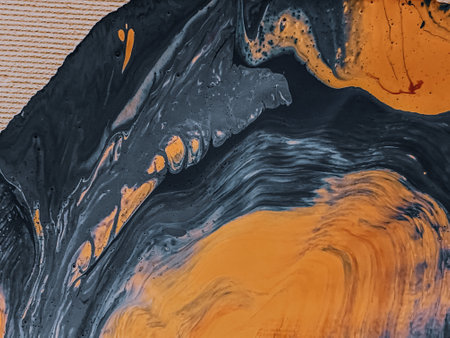 A beautiful oily painting with mixed colors - perfect for background or wallpaperの写真素材