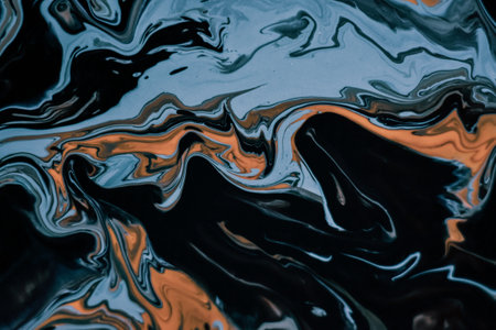 A closeup of an abstract oily painting with mixed colors - perfect for wallpapersの写真素材