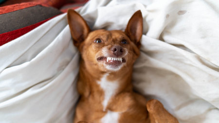 A beautiful shot of a funny chihuahua dogの写真素材