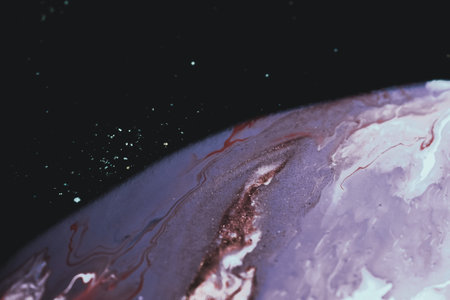 A closeup of an abstract oily painting with mixed colors - perfect for wallpapersの写真素材