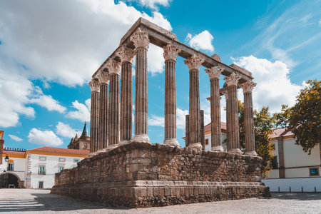 A beautiful shot of the Roman Temple of Evora