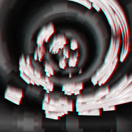 An illustration of a white glowing circle on a black background