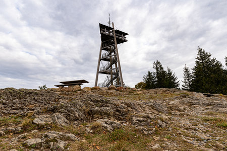 A shot of the Eugen-Keidel Tower of Germanyの写真素材