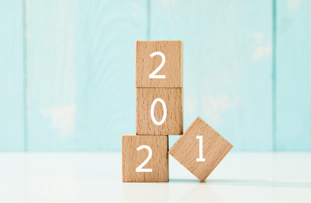 The new year concept - 2021 is coming