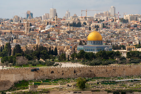 A beautiful view of Jerusalem from the Mount of Olive