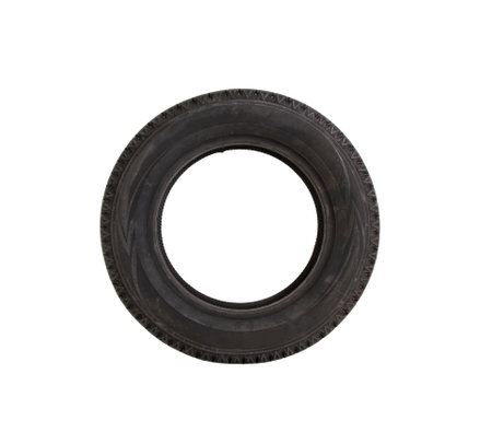 A car tire isolated on a white backgroundの写真素材