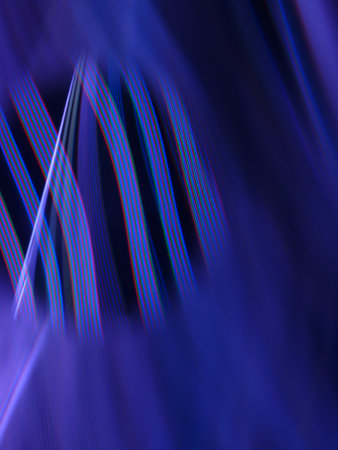 A shot of progressive rhythmic light trails, a combination of layers creating a visual fantasy
